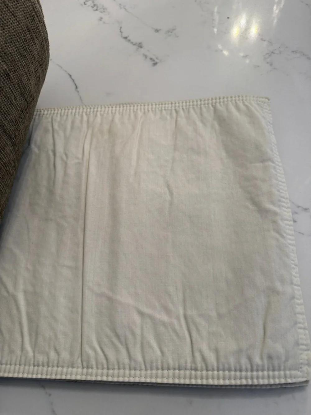 Set of Neutral Beige Linen-Look Placemats